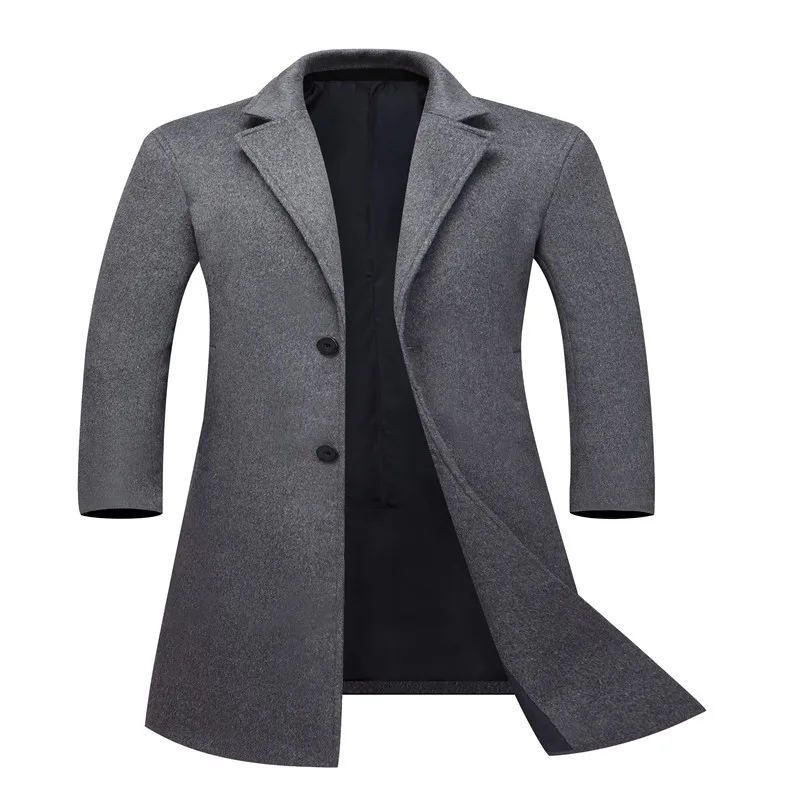 Autumn Men's Wool Coat Slim Men Middle Long Coats And Jackets Solid Male Manteau Homme Overcoat Wool Blend Coat Men 6003 Autumn Men's Wool Coat Slim Men Middle Long Coats And Jackets Solid Male Manteau Homme Overcoat Wool Blend Coat Men 6003
