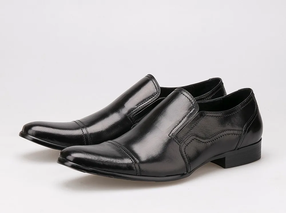 Новинка года; Мужские модельные туфли из черной кожи; мужские туфли на плоской подошве в деловом стиле; свадебные модельные туфли; Туфли-оксфорды; слипоны с квадратным носком