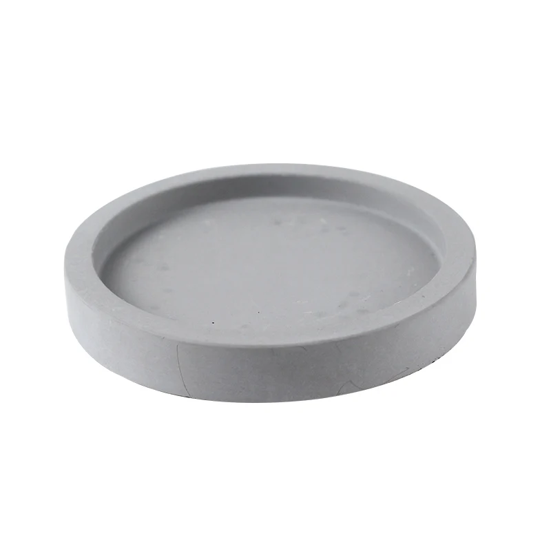 Round Concrete Plate Silicone Mold Handmade Cement Circular Tray Mould