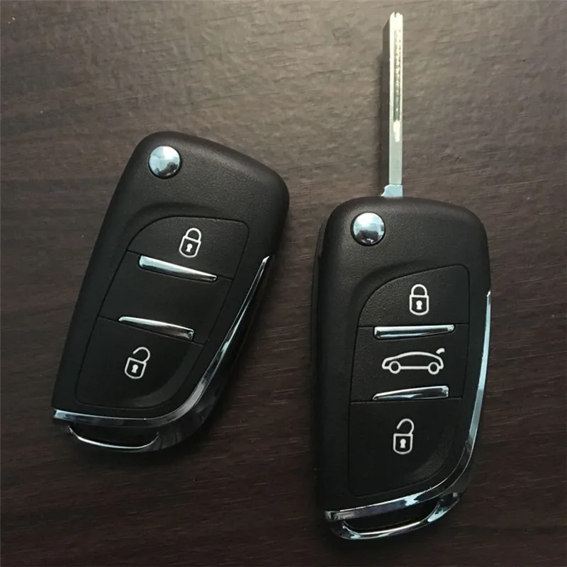 

AUTEWODE Modified REFIT remote Key Shell For Peugeot 306 407 807 partner Remote CE0523 HU83 Blade Entry Fob Case WITH Grooved