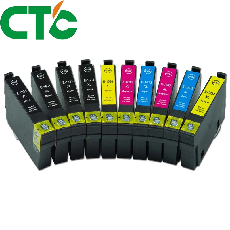 

10 PCS 16XL T1631 1632 ink cartridge for INK WorkForce WF-2010W WF-2510WF WF-2520NF WF-2530DW WF-2540WF WF-2750DWF 2760DWF