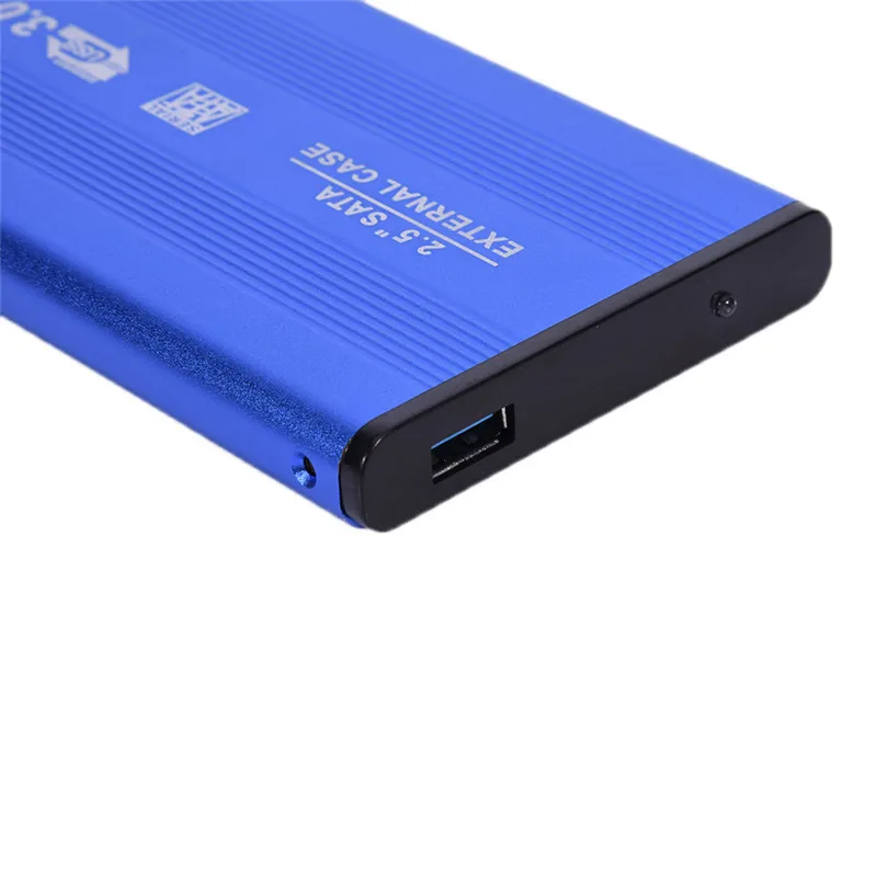Синий 2,5 "дюймов внешний корпус чехол Мобильный HDD корпус USB 3,0 на SATA HDD жесткий диск для резервного копирования данных Windows/Mac OS