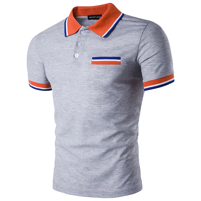  2018 New Men high quality polo Shirt Fashion Slim Fit Short-sleeve Polo Camisa Men's Summer Tops10 