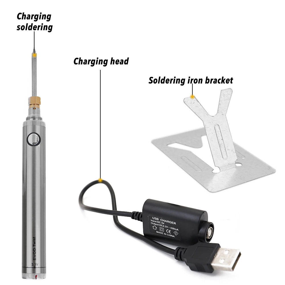 Soldering Iron Wireless Charging Soldering Iron Mini Portable Battery Soldering Iron with USB Welding Tools