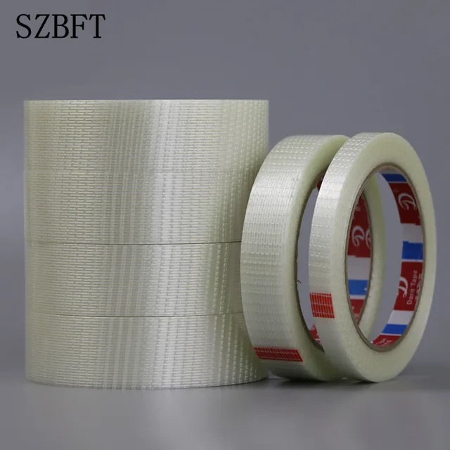 Best Price SZBFT Strong mesh fiberglass tape High-strength transparent cross pattern single-sided tape Aircraft model tape 25 meters long Best Price SZBFT Strong mesh fiberglass tape High-strength transparent cross pattern single-sided tape Aircraft model tape 25 meters long