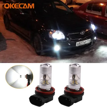 

2PCS Car H8 H11 LED 100W 2835 20SMD Fog Lamp Daytime Running Light Bulb For Toyota Camry 2007-2014