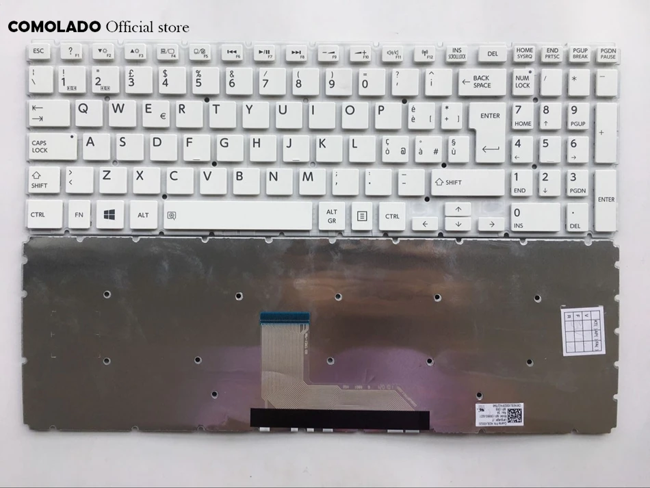 

IT Italian keyboard for Toshiba Satellite L50-B L50D-B L50T-B white Without Frame keyboard IT Layout