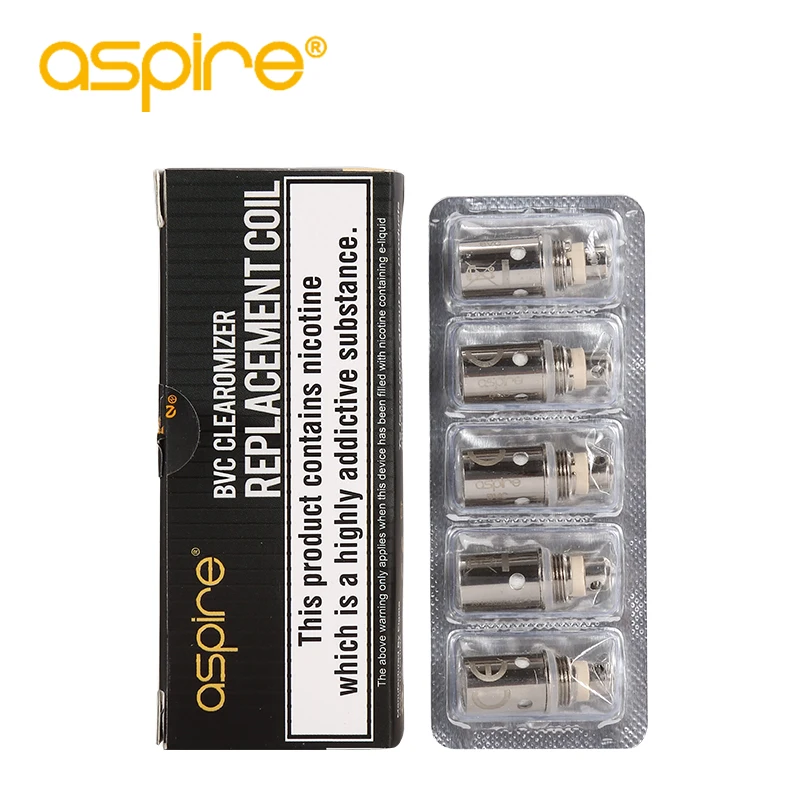 5 шт./лот Aspire BVC Coil 1.6ohm/1.8ohm/1.2ohm регулярные катушки для электронной сигареты Spryte kit CE5