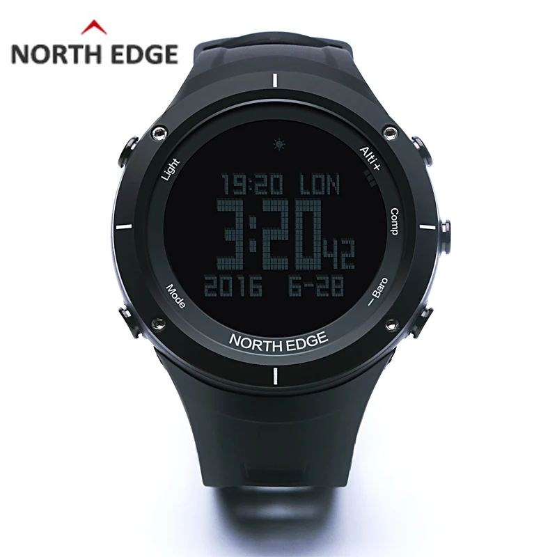 NORTH EDGE Men's Sport Digital Watch Running Swimming Altimeter Barometer Compass Thermometer Weather Pedometer Smart Watches