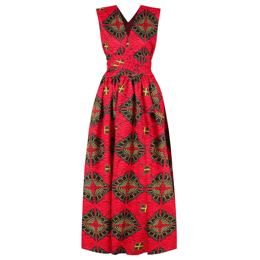 Opslea/африканские платья для женщин, Bazin Riche Vestidos, традиционное платье макси с принтом, Дашики, африканские платья для женщин - Цвет: M04