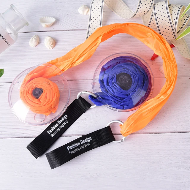 1PCS Magic Folding Shopping Bag Foldable ECO Grocery Bag Reusable Recycle Cloth Shopper Bag Large Capacity Top Handle Bag Disc 3