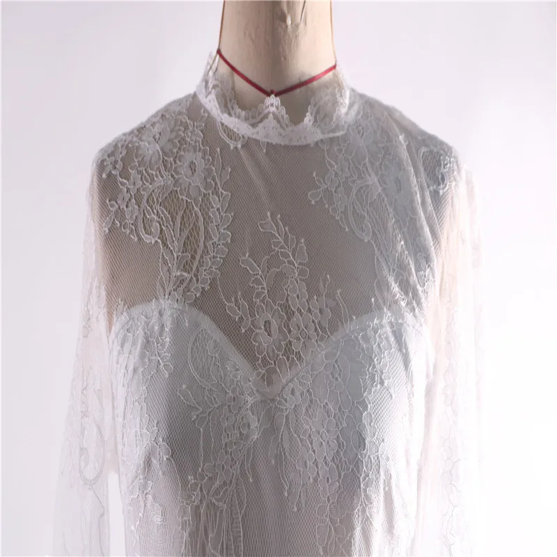 Large size Spring dresses Woman White Backless Lace Mermaid NightClub Dress 2019 Long Sleeve Party Gown Bride Dress (8) - 