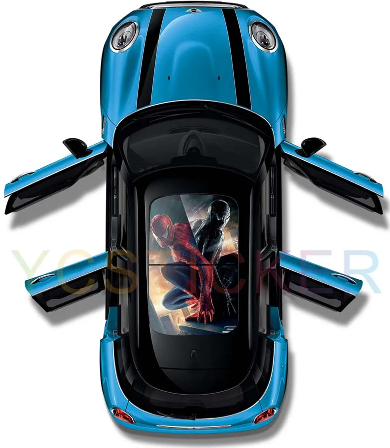 Buy cool spiderman car panoramic sunroof adhesive pvc
