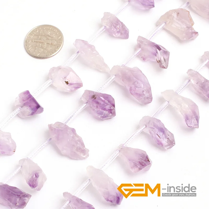 Natural Stone Raw Purple Amethysts Beads For Jewelry Making Strand 15 Inches Wholesale ! DIY Bracelet Necklace Jewelry Beads