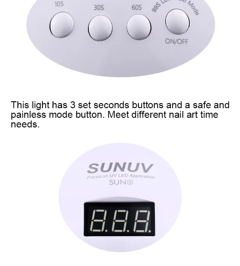 SUN5 и Sunone 48 Вт Сушилка для ногтей Светодиодный УФ-лампа с таймером и нижней частью для макияжа Сушилка для ногтей машина для отверждения ногтей инструмент для дизайна ногтей