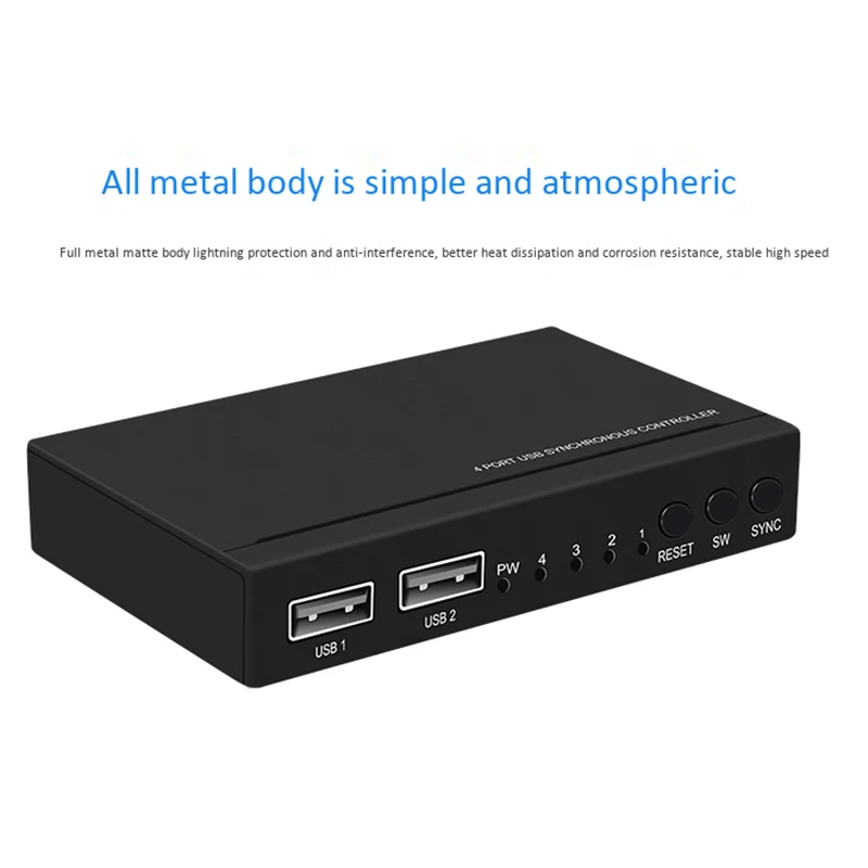 4 порта Usb разветвитель экрана Kvm переключатель синхронный контроллер клавиатура мышь общий переключатель роуминг адаптер