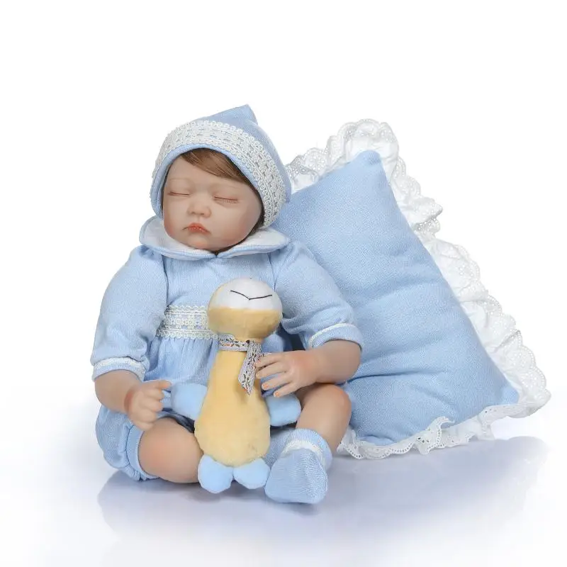 Куклы Bebes Reborn 22 "55 см мягкие силиконовые reborn Реалистичная кукла спящие новорожденные дети куклы для детей подарок игрушки