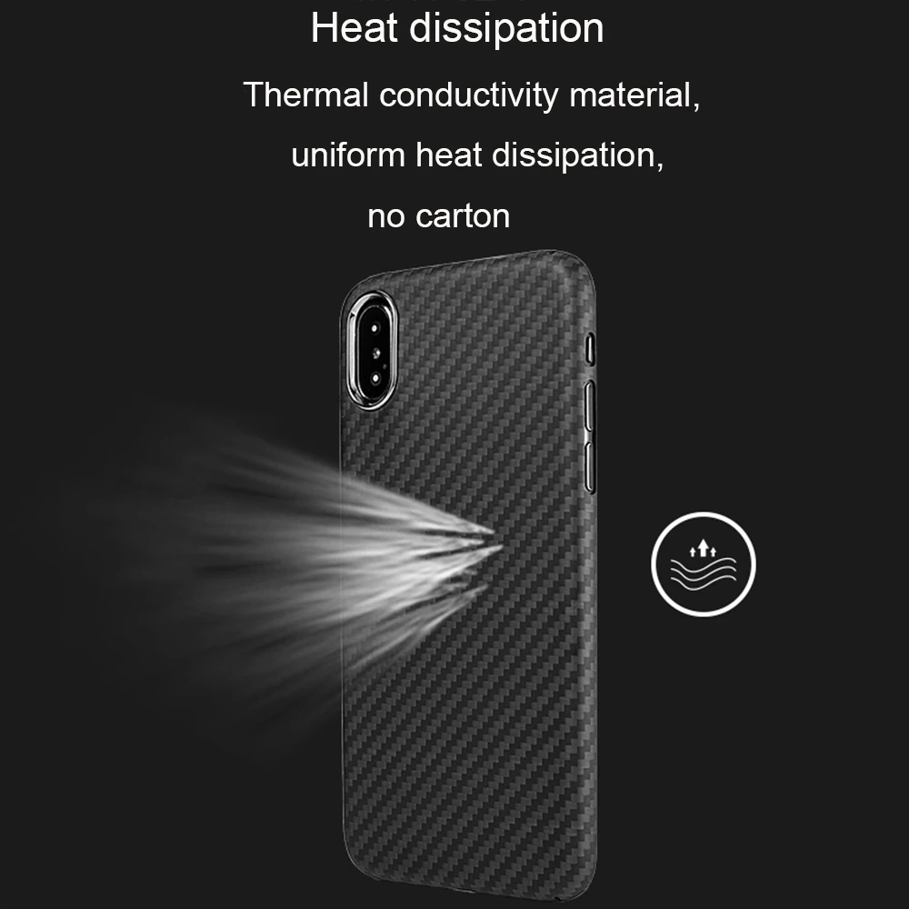 Роскошный ультра тонкий черный чехол из углеродного волокна для iPhone X, чехол на заднюю панель, чехол из арамидного волокна с полной защитой 360 градусов