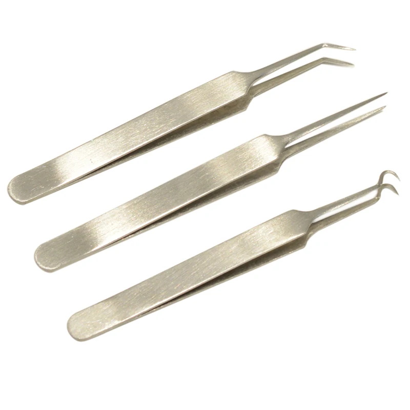 

1pcs Picking Nipper Eyebrow Tweezers Curved Straight Tips Face Care Makeup Cosmetic Stainless Steel Tools Nail Manicure JIN213