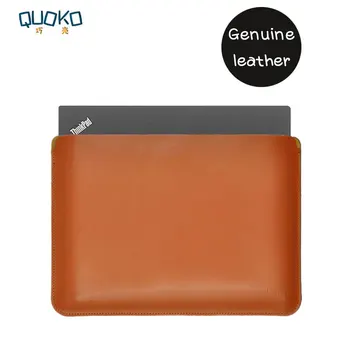 

Simplicity and super slim 100% Genuine leather Laptop bag case Sleeve for Lenovo Thinkpad X1/P1 Extreme 15.6",Transverse style