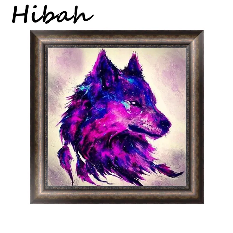 

3D Diy Diamond Painting Wolf Mosaic Resin 5D Cross-stitch Round Diamond Diamond Embroidery Sticker Decorative Painting