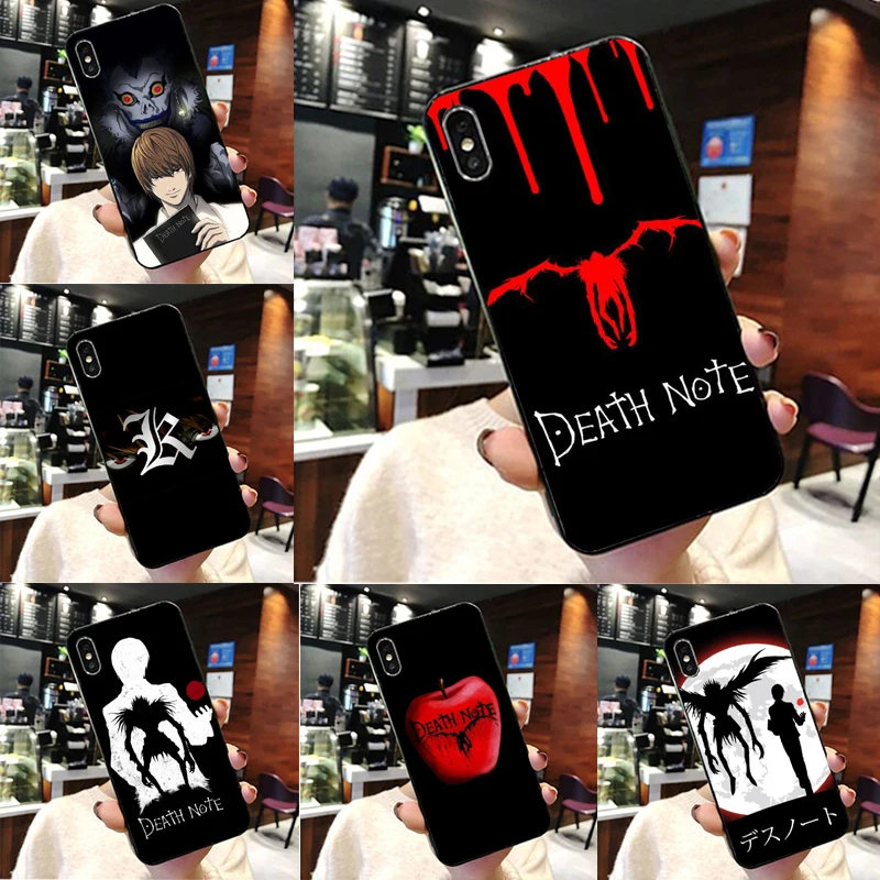 

Death Note Ryuk kira TPU soft black silicone Coque Shell Phone Case for Apple iPhone 8 7 6 6S Plus X 10 XS XS Max XR 5 5S SE