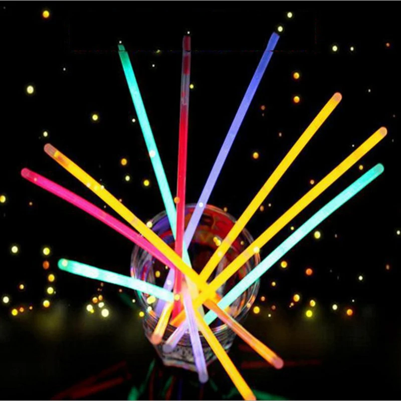 100 шт. для рождественской вечеринки Неон Glowstick светильник палка забавные детские