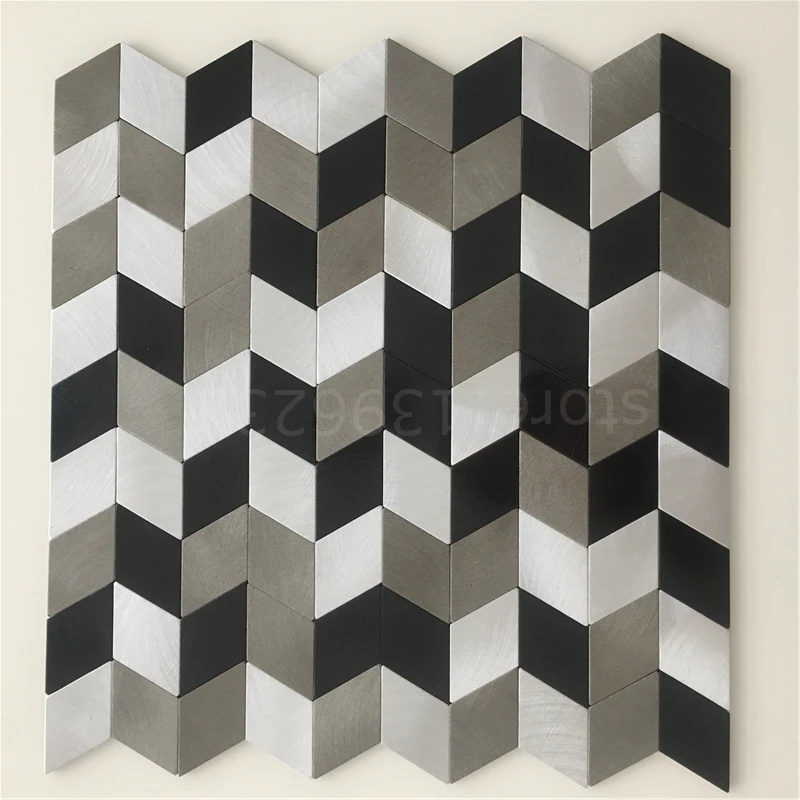 

Diamond design Aluminium adhesive mosaic tiles,metal mosaic,Kitchen backsplash home cabinet DIY home art indoor decor,LSALS05