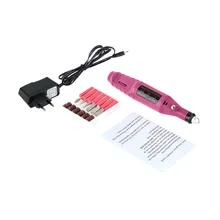 20000 об./мин салон электрическое сверло для ногтей+ 6 бит профессиональная машинка для дизайна ногтей Педикюр пилка Польский Инструмент товар для ухода за ногами