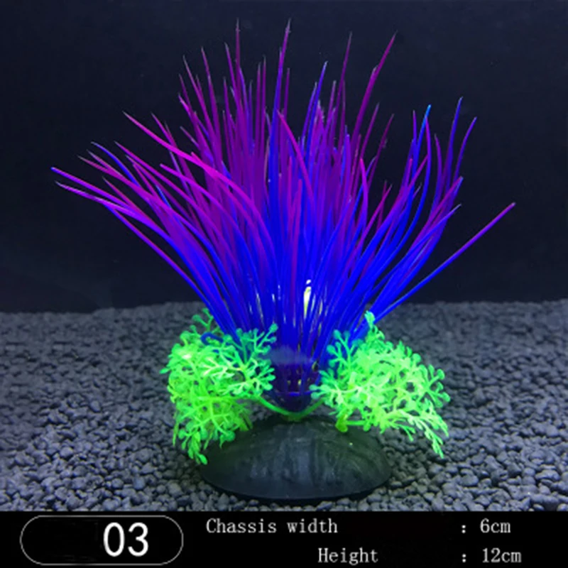 12cm Artificial Plastic Green Plants Fish Tank Underwater Narcissus Water Grass Aquarium Landscape Decor (4)