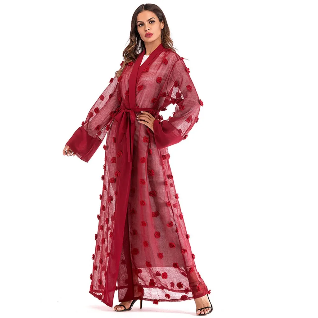 PlusSize Vestidos 2019 Абаи Дубай Бангладеш Винтаж Для женщин этнические платья Абаи Исламская Мусульманский Стиль; Ближний Восток Макси платье