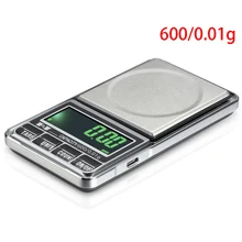 Портативный Карманные электронные весы 100/200/300/500/600 г x 0,01 г точность ЖК-дисплей цифровые ювелирные весы баланс веса грамм весы