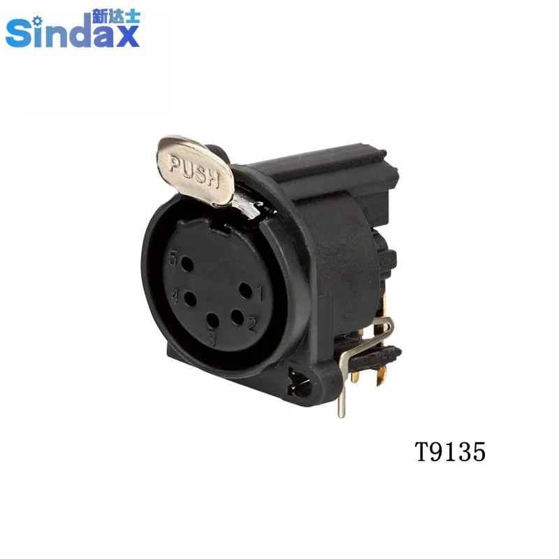 Buy Audio Jack DIN 5 core Bent Female Audio PCB