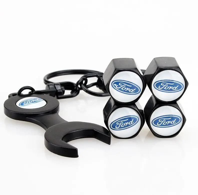

4X Car-Styling Anti-Theft Car Motorcycle Wheel Tire Valve Tyre Caps Case For Ford ST logo car Accessories Car Stickers