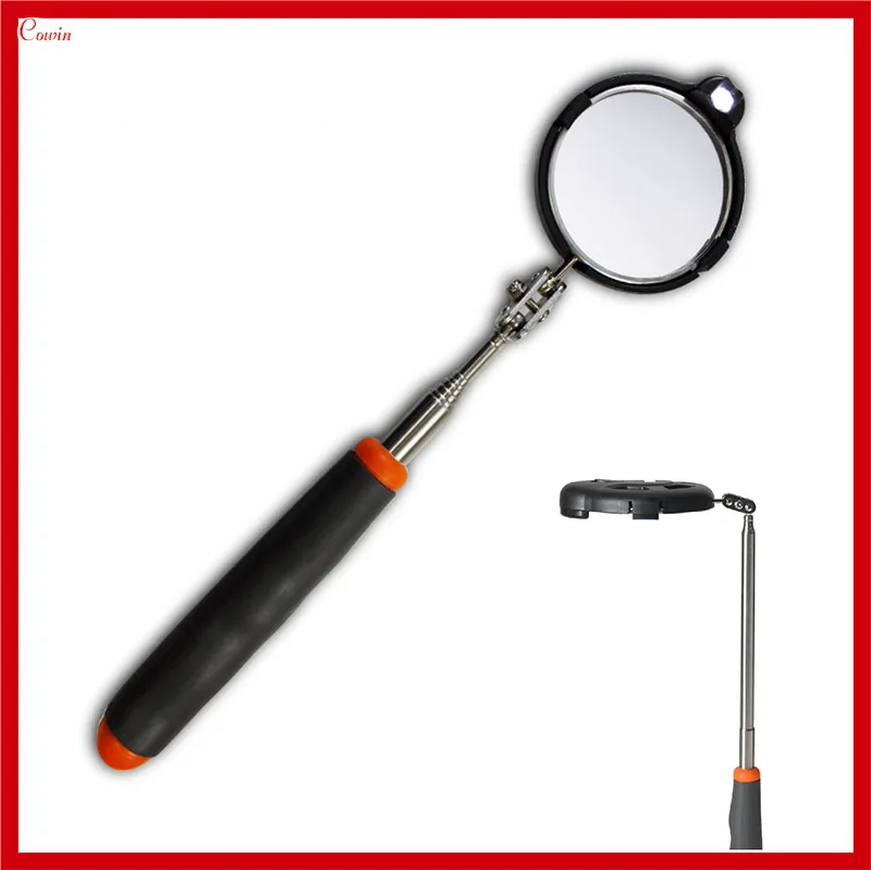

New Angle Adjustable Car Truck Inspection Maintenance/Repair Telescopic Inspection Mirror With Led Light