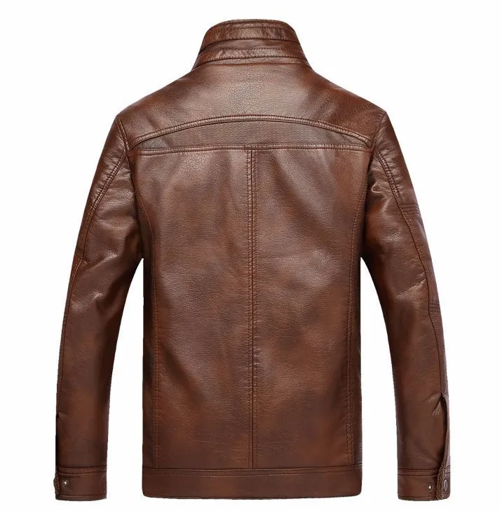 Кожаная куртка для мужчин пальто для будущих мам 5XL бренд высокое качество из искусственной кожи Верхняя одежда Бизнес зим