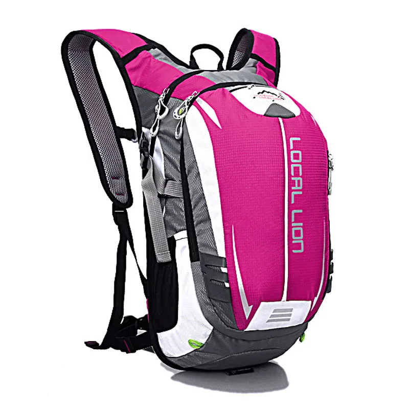 LOCAL LION Outdoor Sport Backpack 18L Breathable Waterproof Bicycle Bag Hiking Climbing Hydration Carrier for Cycling Running - Цвет: pink