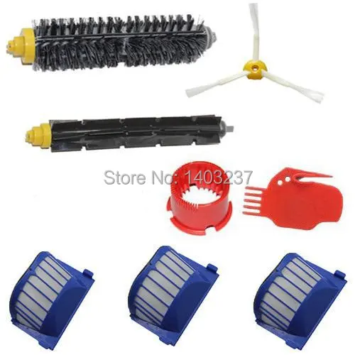 

Aero Vac Filter Bristle Brush Flexible Beater Brush 3-Armed Side Brush Tool for iRobot Roomba 600 Series (620 630 650 660)