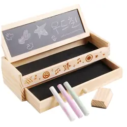 Многофункциональный школьные держатель для карандашей и ручек случае Винтаж деревянный ящик Канцелярские сумка Дерево Цвет
