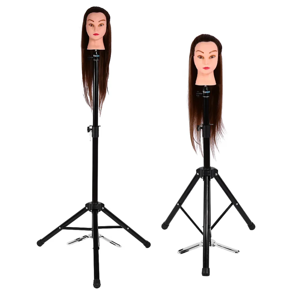 

Adjustable Mannequin Head Holder Hairdressing Tripod Stand Hairdresser Training Head Mold Clamp False Hair Stand Wig Stands