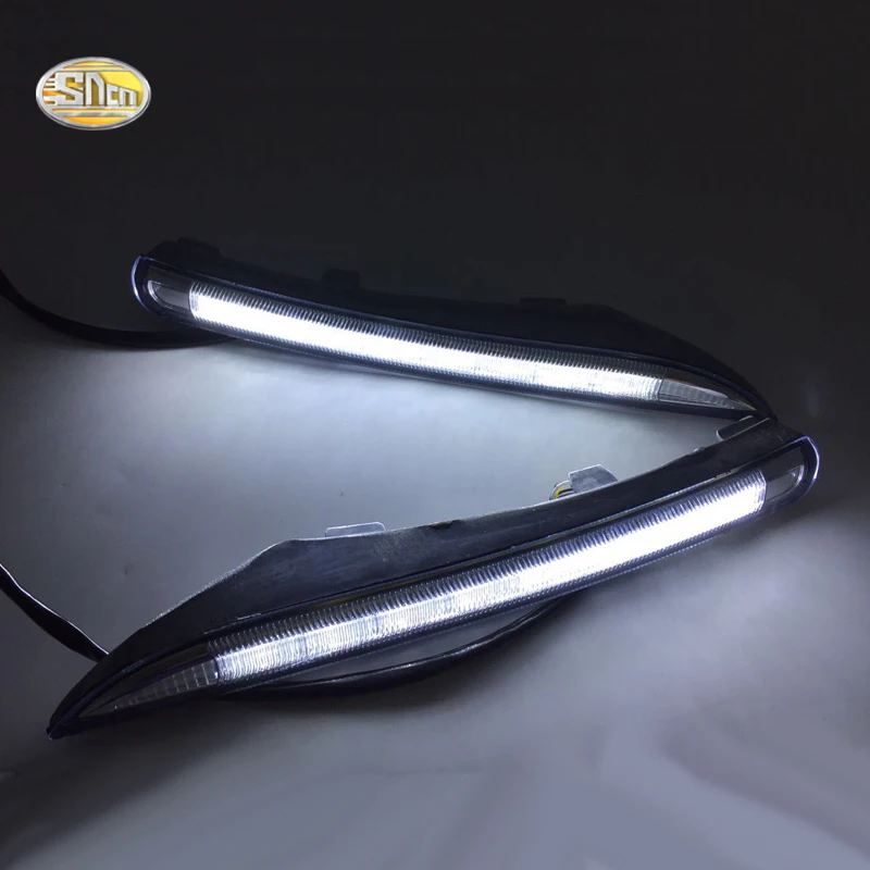 

SNCN LED Daytime Running Lights For Renualt Koleos 2010-2015 DRL White Day Lights Yellow turn signal lamp Blue Night Lights