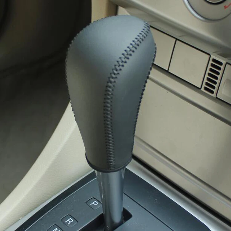 Черный Кожаный Автомобильный Чехол для рычага переключения передач для Ford Fiesta Focus 2 автоматический