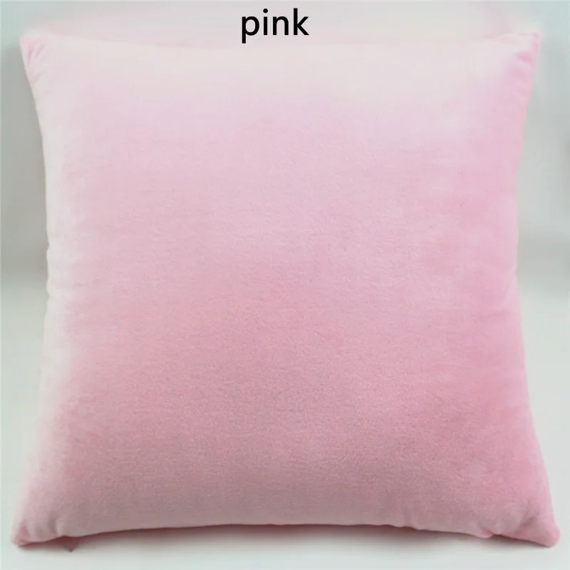 Бархатная ткань KISS QUEEN, однотонная окрашенная розовая наволочка для подушки/наволочка/чехол для подушки для дивана/дома/автомобиля/отеля, украшения