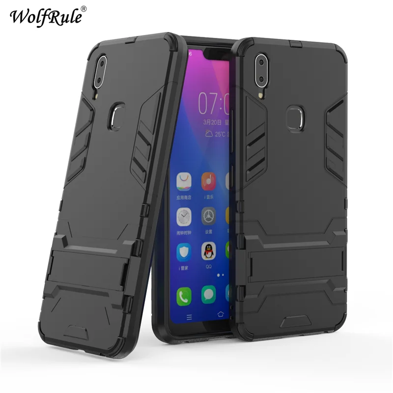 WolfRule Vivo Y83 Pro Чехол мягкая резина + пластиковая подставка чехол для BBK телефона Funda 6