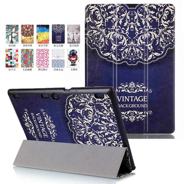 

Painting Ultra Slim Tri-Fold Stand Leather Case Cover For Lenovo Tab 3 10 Business TB3-X70F X70N X70L 10.1" inch Tablet PC