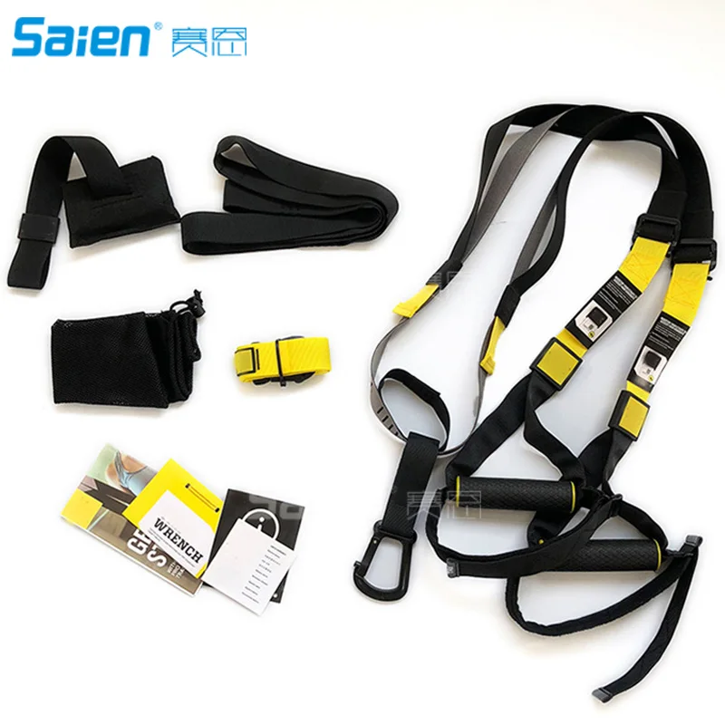 

Bodyweight Fitness Resistance Trainer Kit with Training Straps for Door, Pull up Bar or Anchor Point. Lean, Light, Extra Durable