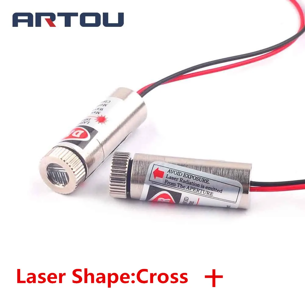 

1PCS 650nm 5mW Red Cross Laser Line Module Glass Lens Focusable Industrial Class