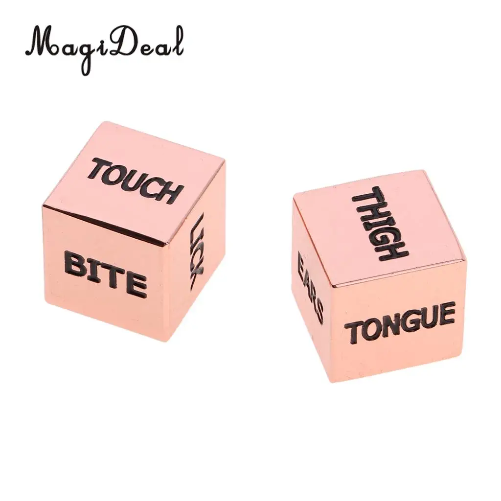 Sex Dice Toys Erotic Craps Dice Position Sex Games for Couple Gift Rose Gold