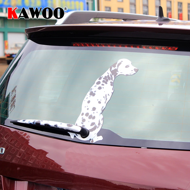 Jaune Chat Animaux qui remue la queue patte arrière voiture pare-brise Fenêtre Essuie-glace Autocollant Decal