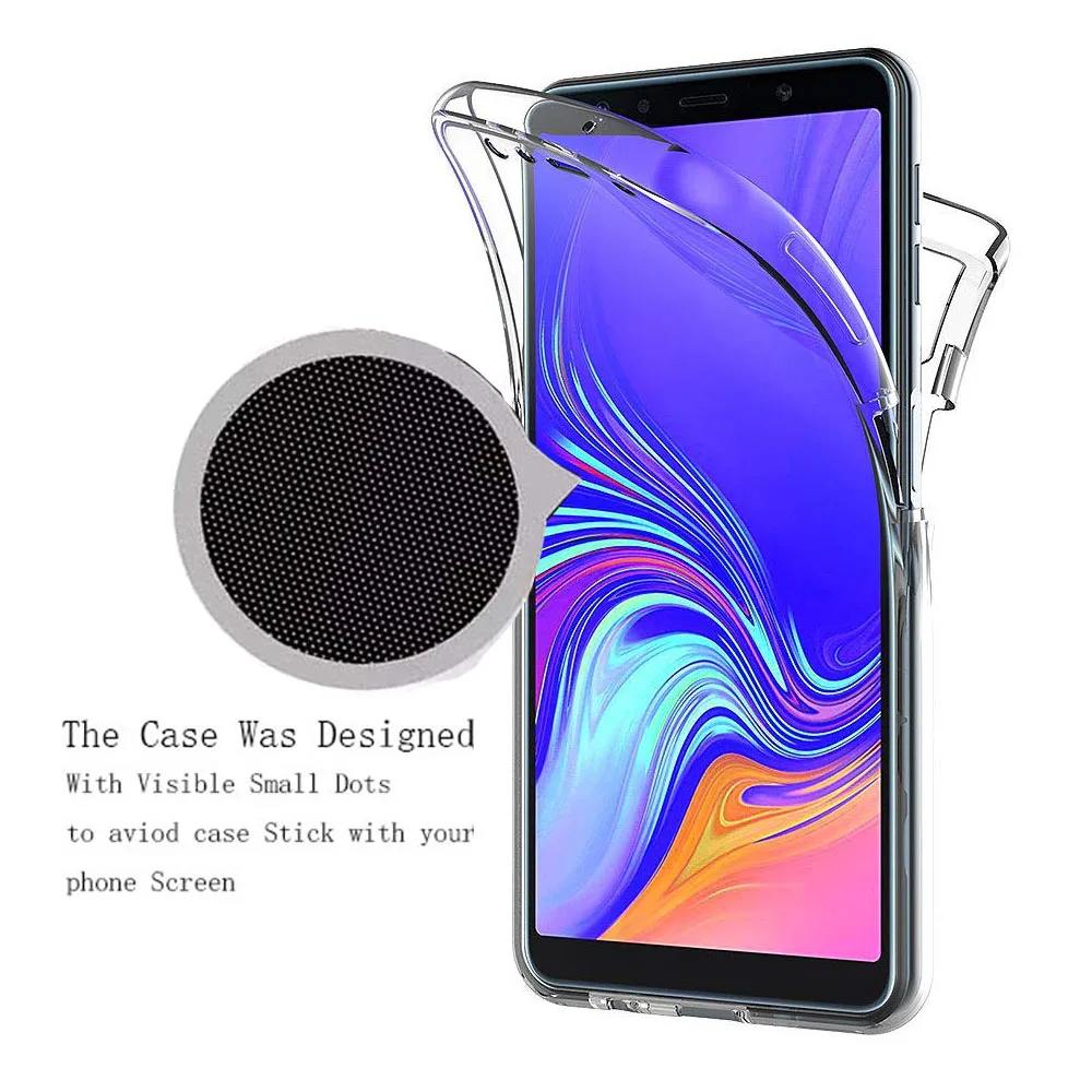 360 Degree Full Body Clear Soft Case Cover on sfor Samsung A10 A20 A30 A50 A40 M10 A40S Transparent Full Protection Silicon Capa (3)